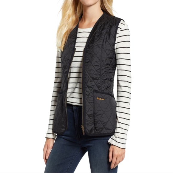 Barbour Jackets & Blazers - NWT Barbour Betty Quilted Vest Gilet Liner Fleece Navy Sizes 8